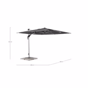 Parasol ogrodowy ARIES GREY 3x3