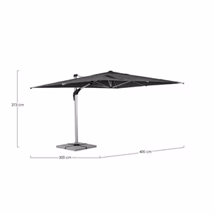 Parasol ogrodowy ARIES GREY 3x4