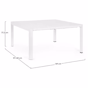 Stół rozkładany KIPLIN WHITE 149x97-149 - biały