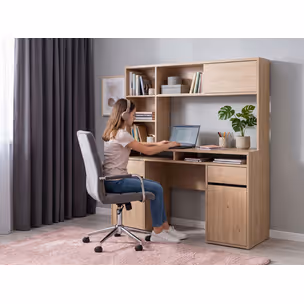 Biurko z nadstawką FUNCTION PLUS - jackson hickory