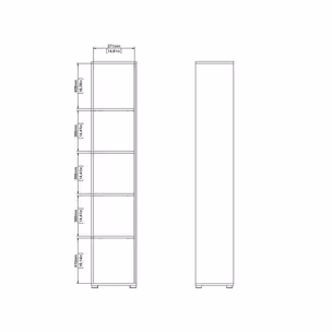 Regał SIGN 40 cm - szary/jackson hickory