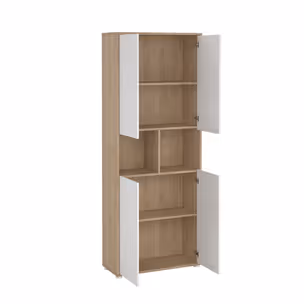 Regał zamknięty SIGN 80 cm - jackson hickory/biały mat