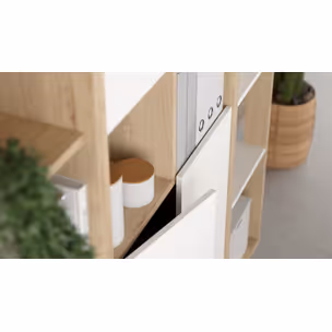Regał zamknięty SIGN 80 cm - jackson hickory/biały mat