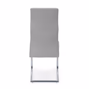 Krzesło z ekoskóry THELMA Light Grey - szary