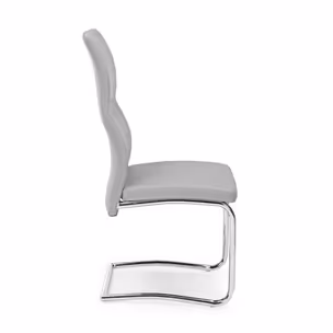 Krzesło z ekoskóry THELMA Light Grey - szary
