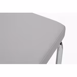Krzesło z ekoskóry THELMA Light Grey - szary