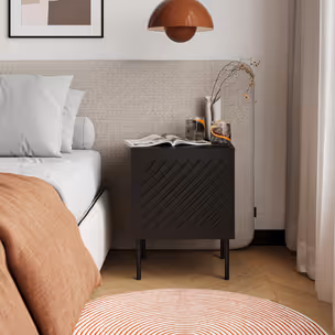 Zestaw dwóch szafek nocnych LINEA 45 cm - czarny mat