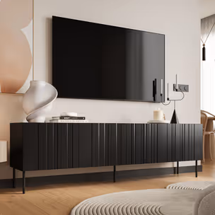 Szafka RTV MILO 200 cm - czarny mat