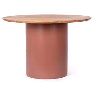 Stół okrągły OJAS Terracotta 115 - akacja/brązowy