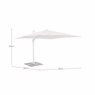 Parasol ogrodowy VEGA 3x3 - biały