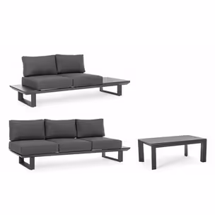Zestaw mebli ogrodowych KONNOR CHARCOAL