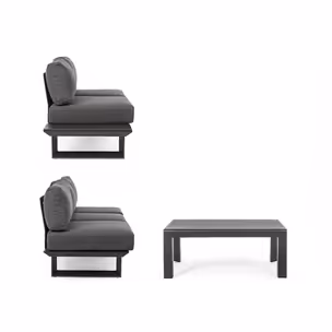 Zestaw mebli ogrodowych KONNOR CHARCOAL