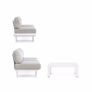 Zestaw mebli ogrodowych KONNOR WHITE