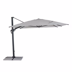 Parasol ogrodowy INES 3x4 - jasny szary