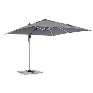 Parasol ogrodowy INES LED 3x3 - ciemny szary