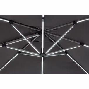 Parasol ogrodowy INES LED 3x3 - ciemny szary