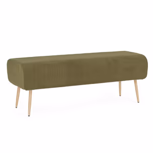 Ławka tapicerowana OLGA GREEN 129 cm - zielony