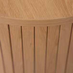 Komoda owalna z drzwiami przesuwnymi KASJA 80 cm - dąb