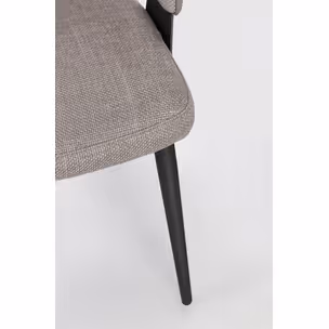 Krzesło z podłokietnikami ROMY GREY - szary