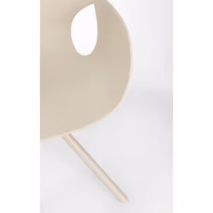Krzesło z tworzywa LENNON BEIGE - beżowy