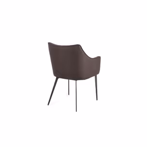 Krzesło tapicerowane z podłokietnikami RUSSELL DARK BROWN - ciemny brązowy