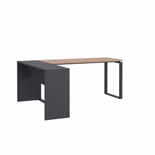 Biurko z przedłużeniem SIGN 150 cm - jackson hickory/szary mat