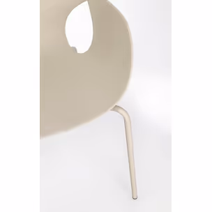 Krzesło z tworzywa LENNOX BEIGE - beżowy