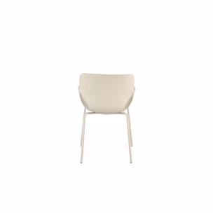 Krzesło z tworzywa LENNOX BEIGE - beżowy