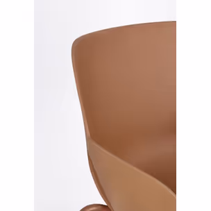 Krzesło z tworzywa LENNOX CARAMEL - brązowy