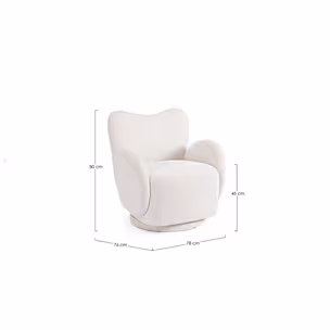 Fotel obrotowy HARPER WHITE - biały