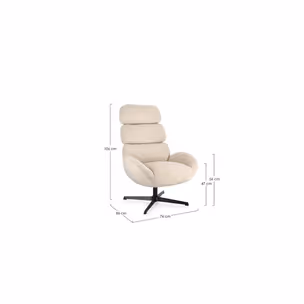 Fotel obrotowy VIOLANTE PEARL - perłowy