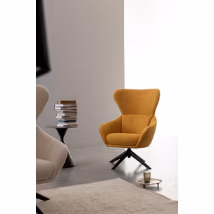 Fotel obrotowy HAILEY MUSTARD - musztardowy