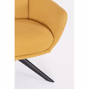 Fotel obrotowy HAILEY MUSTARD - musztardowy