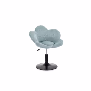 Fotel na podnośniku FLEUR AQUAMARINE - niebieski/czarny
