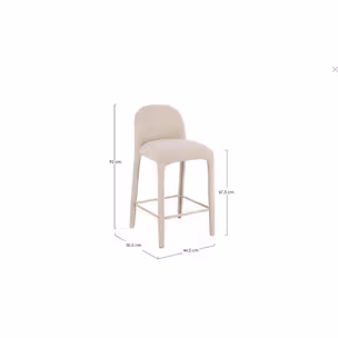 Hoker tapicerowany ANTARA BEIGE - beżowy
