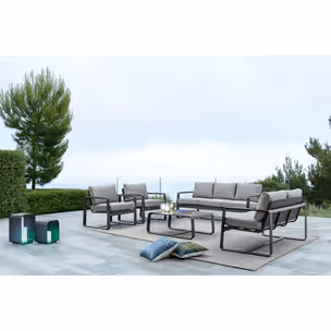 Sofa ogrodowa 3-osobowa MERRIGAN - grafitowy