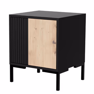 Komplet szafek nocnych ARDEN - czarny mat/dąb artisan