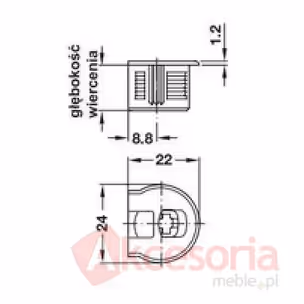 Złączka RAFIX 20 bez zaczepu - czarny / płyta od 16 mm