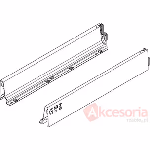 Boki TANDEMBOX ANTARO / wys. M=83 mm / dł. 65 cm / szary