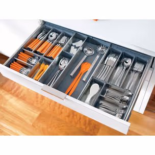 Wkład na sztućce ORGA-LINE do Tandembox - inox / 10.3x50 cm 