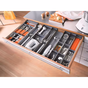 Wkład na sztućce ORGA-LINE do Tandembox - inox / 10.3x50 cm 