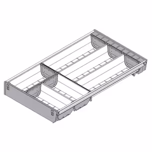 Wkład na sztućce ORGA-LINE do Tandembox - inox / 28x50 cm