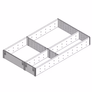 Wkład na sztućce robocze ORGA-LINE do Tandembox Space Corner - inox / 29.1x50 cm 
