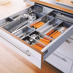 Wkład na sztućce ORGA-LINE do Tandembox - inox / 60x50 cm