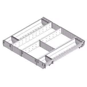 Wkład na sztućce robocze ORGA-LINE do Tandembox - inox / 60x50 cm 