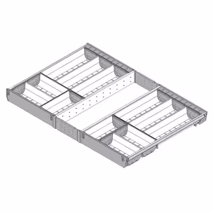 Wkład na sztućce ORGA-LINE do Tandembox - inox / 80x50 cm 