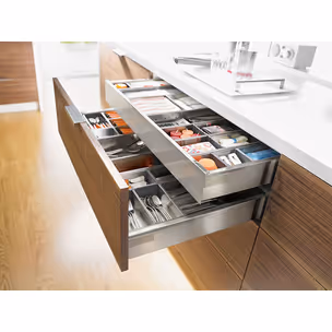 Wkład na sztućce robocze ORGA-LINE do Tandembox - inox / 90x45 cm