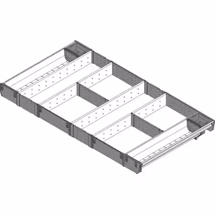 Wkład na sztućce robocze ORGA-LINE do Tandembox - inox / 90x45 cm