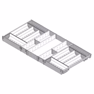 Wkład na sztućce ORGA-LINE do Tandembox - inox / 100x45 cm 