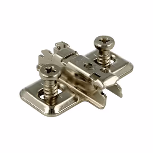 Prowadnik krzyżakowy do zawiasu CLIP - nikiel / dyst. 3 mm / wys. 11.5 mm / regul. wysokości / z Euro